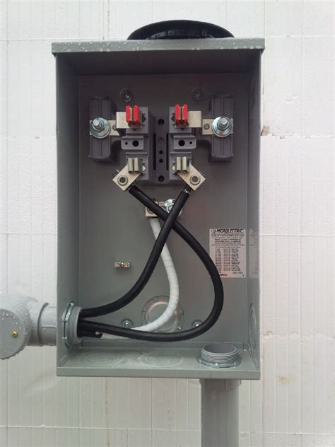 electrical line connecting power meter to breaker box|200 amp combo meter box.